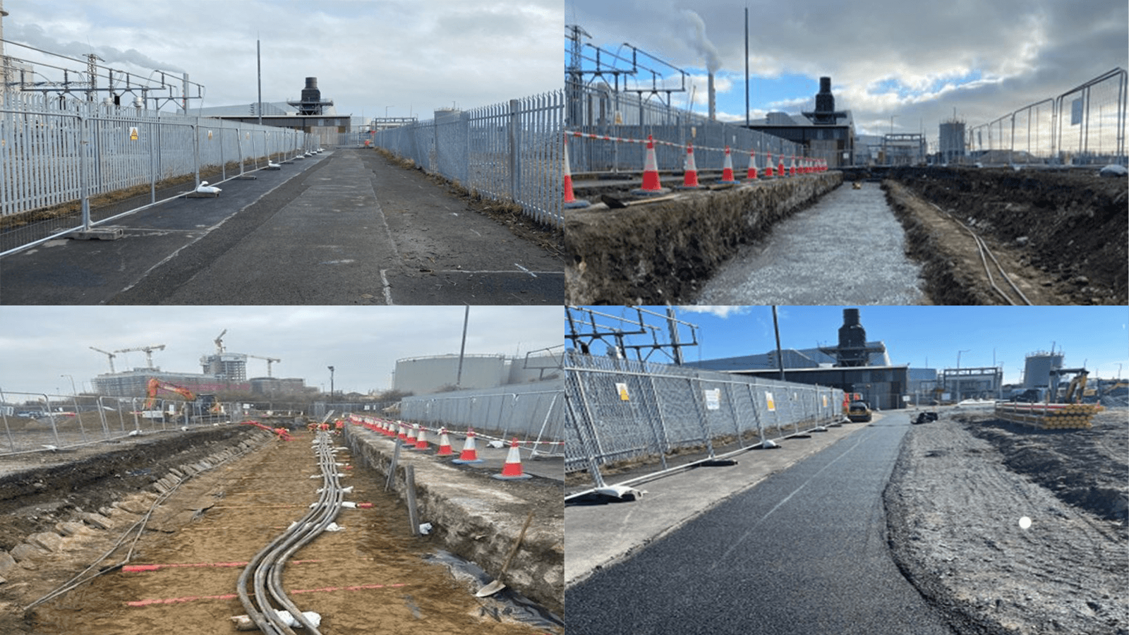 Diversion works in Poolbeg